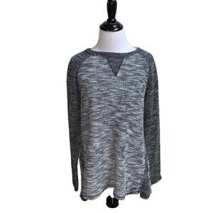Calvin Klein Performance Women's S Small Knit Sweater Gray Side Slits High Low